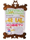 CERTYFIKAT 18 DLA KOBIETY SK